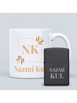 Akka Gift Kişiye Özel Özel Kupa Bardak, Isimli Zippo Çakmak