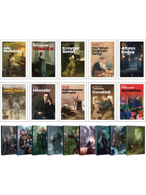 Aiile Mutluluğu - Uysal Kız - Altıncı Koğuş - Kumarbaz  10'lu Kitap Set - 9'lu Fantastik Defter Set