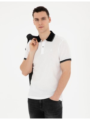 Pierre Cardin Erkek Beyaz Slim Fit Tişört 50284313-VR013