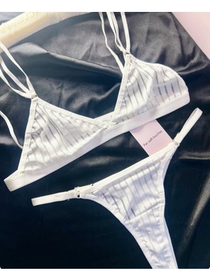 Es Lingerie Comfy White Bralet Takım