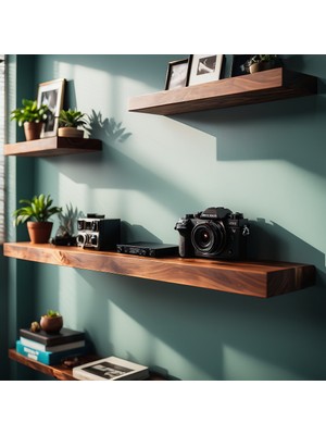 Yggdrasil Home Decor Dekoratif Doğal Ahşap  Tek’li 70x15x4 cm (Gizli Aparatlı Raf)