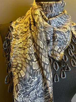 Gönülden Tasarım Çift Taraflı Çift Desenli Tasarım Unisex Fular Şal