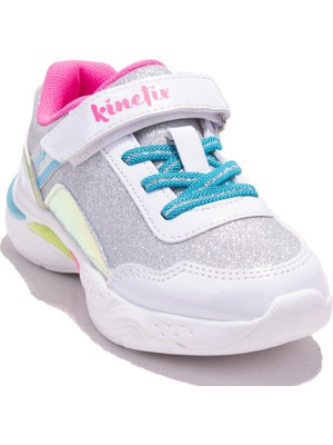 Kinetix Wanna Beyaz Pembe Ortopedik Günlük Kız Çocuk Spor Ayakkabı