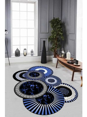 Napoli Home Dijital Baskılı Kaymaz Taban Yıkanabilir Lazer Kesim Yolluk Mutfak Salon Halısı, N-Lazer-25-Renkli,