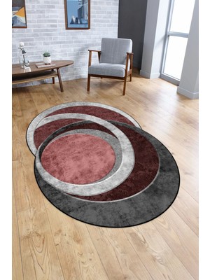 Napoli Home Dijital Baskılı Kaymaz Taban Yıkanabilir Lazer Kesim Yolluk Mutfak Salon Halısı, N-Lazer-05-Kırmızı,