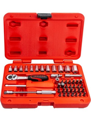 Izeltaş 1/4" Altı Köşe Lokma Anahtar ve Bits Set 45 Parça