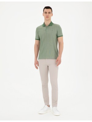 Pierre Cardin Erkek Yeşil Slim Fit Tişört 50284327-VR016