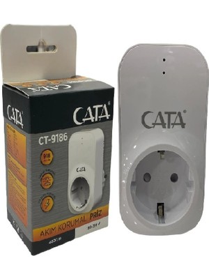 Cata CT-9186 Akım Korumalı Priz 4000 Watt Çocuk Koruma Özellikli Beyaz Renk