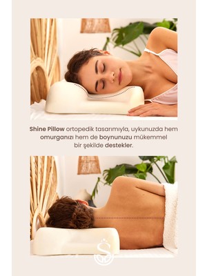 Shine Pillow Güzellik Yastığı Ortopedik 1 Adet Yedek Hyaluronic Acid Içerikli Yastık Kılıfı