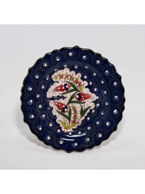 Selenart 13 cm Lenger Rölyefli Tabak Iznik Motifli