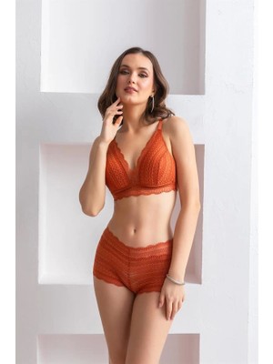 Narnuga Modlive Bralet Sütyen Boxer Takım Kiremit MGP31813