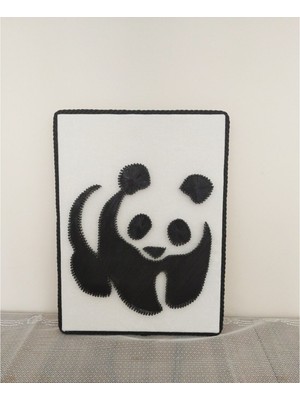 Filografi Panda TABLOSU(30X25 Cm)