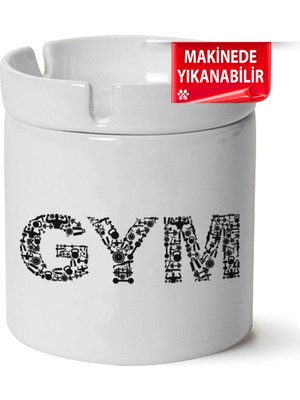 Çakılap Gym  Baskılı Porselen At-Söndür Küllük (Kl-Yzl)