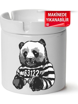 Çakılap Sevimli Ayıcık  Baskılı Porselen At-Söndür Küllük (Kl-Hyvn-Ayı)