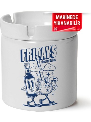 Çakılap Retro  Baskılı Porselen At-Söndür Küllük (Kl-Rtr)