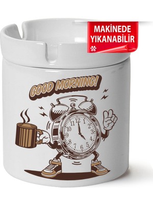 Good Morning Baskılı Porselen At-Söndür Küllük (Kl-Krs)