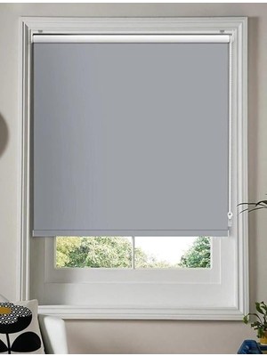 Özel Jaluzi Gri Mat Stor Perde Polyester Kumaşla Güneşlik Etkisi 120x200 cm