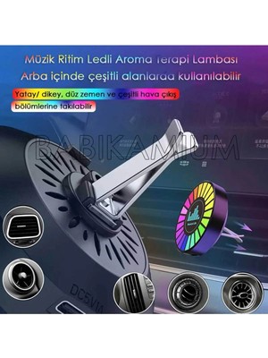 Led Alemi Rgb Sese Duyarlı Ritim Animasyonlu Müzik Ekolayzer 22 Ledli Şarjlı Kokulu LED Disk