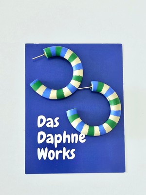 Das Daphne Works Renkli Halka Küpe - El Yapımı Polimer Kil