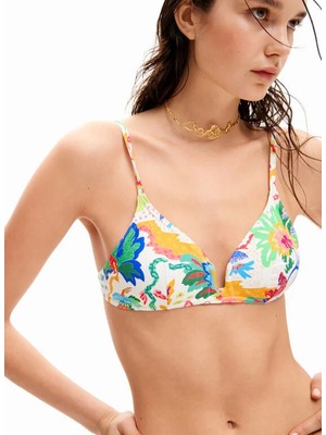 Desigual Beyaz Kadın Bikini Üst 24SWMK10