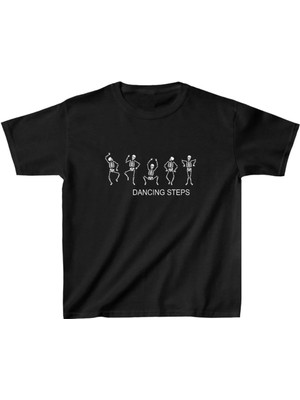 Tarz Yeri Çocuk Baskılı T-Shirt - Siyah