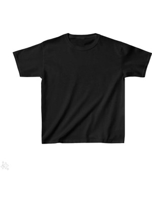 Lavinia Boutiques Çocuk Unisex Basic T-Shirt - Siyah