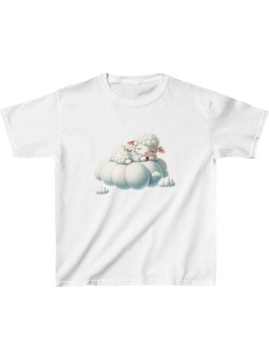 Tarz Yeri Unisex Çocuk Baskılı T-Shirt - Beyaz