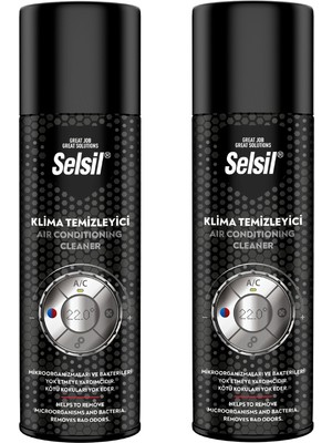 Selsil 2'li Klima Temizleyici Sprey Taze Limon Kokulu Ferahlatıcı Koku Bombası Araç İçin Etkili Temizlik