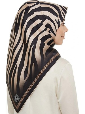 Levidor Zebra Desen Polyester Twill Eşarp