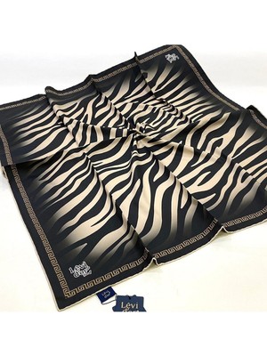 Levidor Zebra Desen Polyester Twill Eşarp