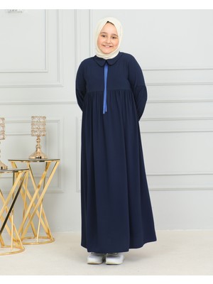 Kadeem Giyim Bebe Yaka  Büzgülü Çocuk Elbise