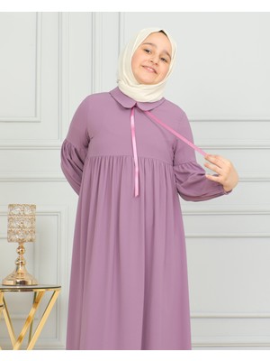 Kadeem Giyim Bebe Yaka  Büzgülü Çocuk Elbise