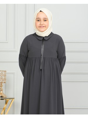 Kadeem Giyim Bebe Yaka  Büzgülü Çocuk Elbise