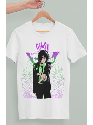 Fuddy Moda Oversize Chainsaw Man Himeno Baskılı T-Shirt, Unisex Anime Baskılı Tişört
