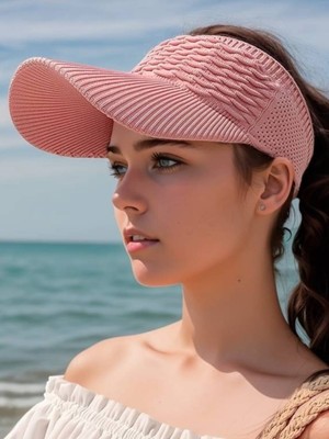 Tezzgelsin Kadın Güneş Koruyucu Yazlık Örgü Desenli Siperlik Vizör Şapka