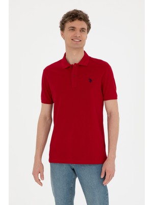 U.S. Polo Assn. Erkek Bordo Basic Tişört 50279573-VR014