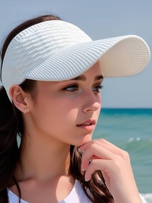 Tezzgelsin Kadın Güneş Koruyucu Yazlık Örgü Desenli Siperlik Vizör Şapka