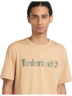 Timberland Camo Linear Logo Short Sleeve Tee Erkek T-Shirt TB0A5UNFEH31