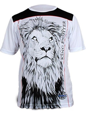 Dosmai Dijital Baskılı King Fighter Bisiklet Yaka Spor T-shirt Fgt037