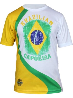Dosmai Dijital Baskılı Capoeira Bisiklet Yaka Spor T-shirt Cat022