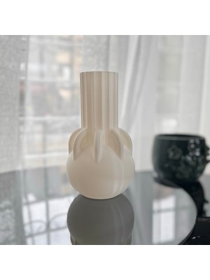 Limon 3Design Modern ve Şık Iskandinav Tarzda Beyaz Dekoratif Vazo