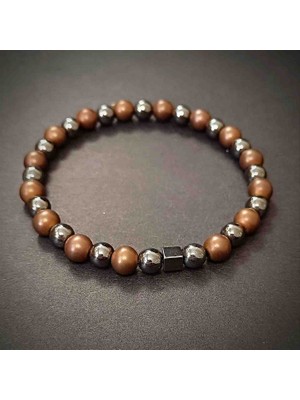 Doğal Taş Bileklik Kolye Hematit Doğal Taş Bileklik