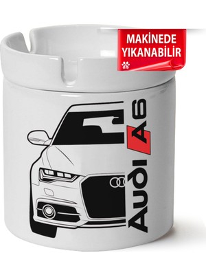 Audi A6 Baskılı Porselen At-Söndür Küllük (Kl-Otmbl-Audi)