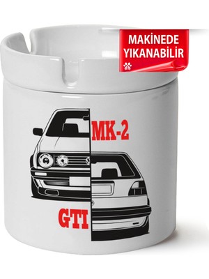 Vw Golf 2 Baskılı Porselen At-Söndür Küllük (Kl-Otmbl-Vw)