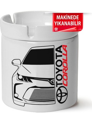 Toyota Corolla E210 Baskılı Porselen At-Söndür Küllük (Kl-Otmbl-)