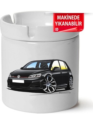Vw Golf 7 Baskılı Porselen At-Söndür Küllük (Kl-Otmbl-Vw)
