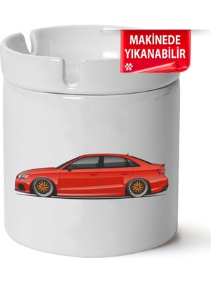 Audi A3 Mk3 Baskılı Porselen At-Söndür Küllük (Kl-Otmbl-Audi)