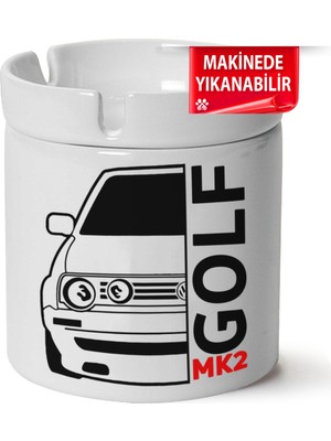 Vw Golf 2 Baskılı Porselen At-Söndür Küllük (Kl-Otmbl-Vw)