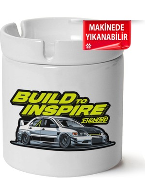 Mitsubishi Evobaskılı Porselen At-Söndür Küllük (Kl-Otmbl-Mtsbh)