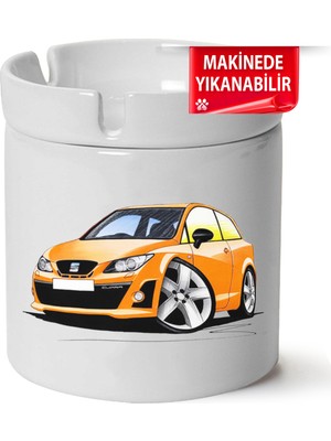 Seat Ibizabaskılı Porselen At-Söndür Küllük (Kl-Otmbl-Seat)